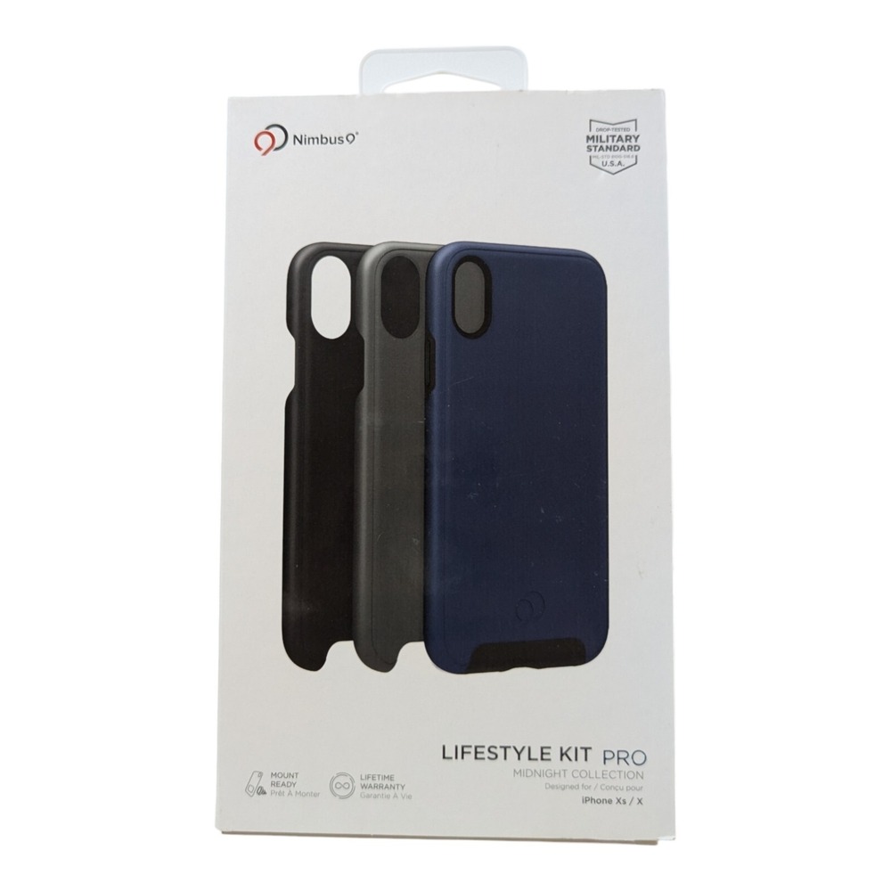 i7. Nimbus9 Lifestyle Kit Pro Cases For Apple iPhone X/Xs -‎ Black/Gray/Blue